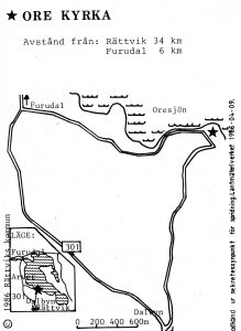 Ore kyrka - furudal karta