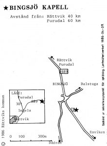 Bingsjö kapell - Furudal karta