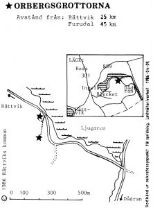 Orbergsgrottorna - Furudal karta